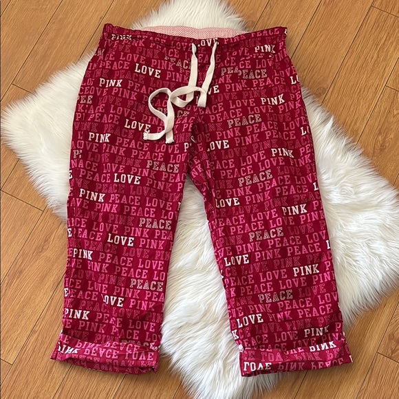 Love PINK Pajama 100% Cotton Pants Size Large - Picture 1 of 6
